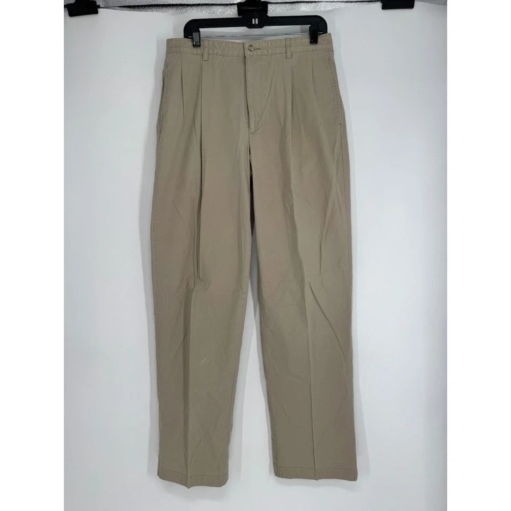 Polo Golf Ralph Lauren Links Chino Pants Mens 34x34 Khaki Straight Leg Pleated